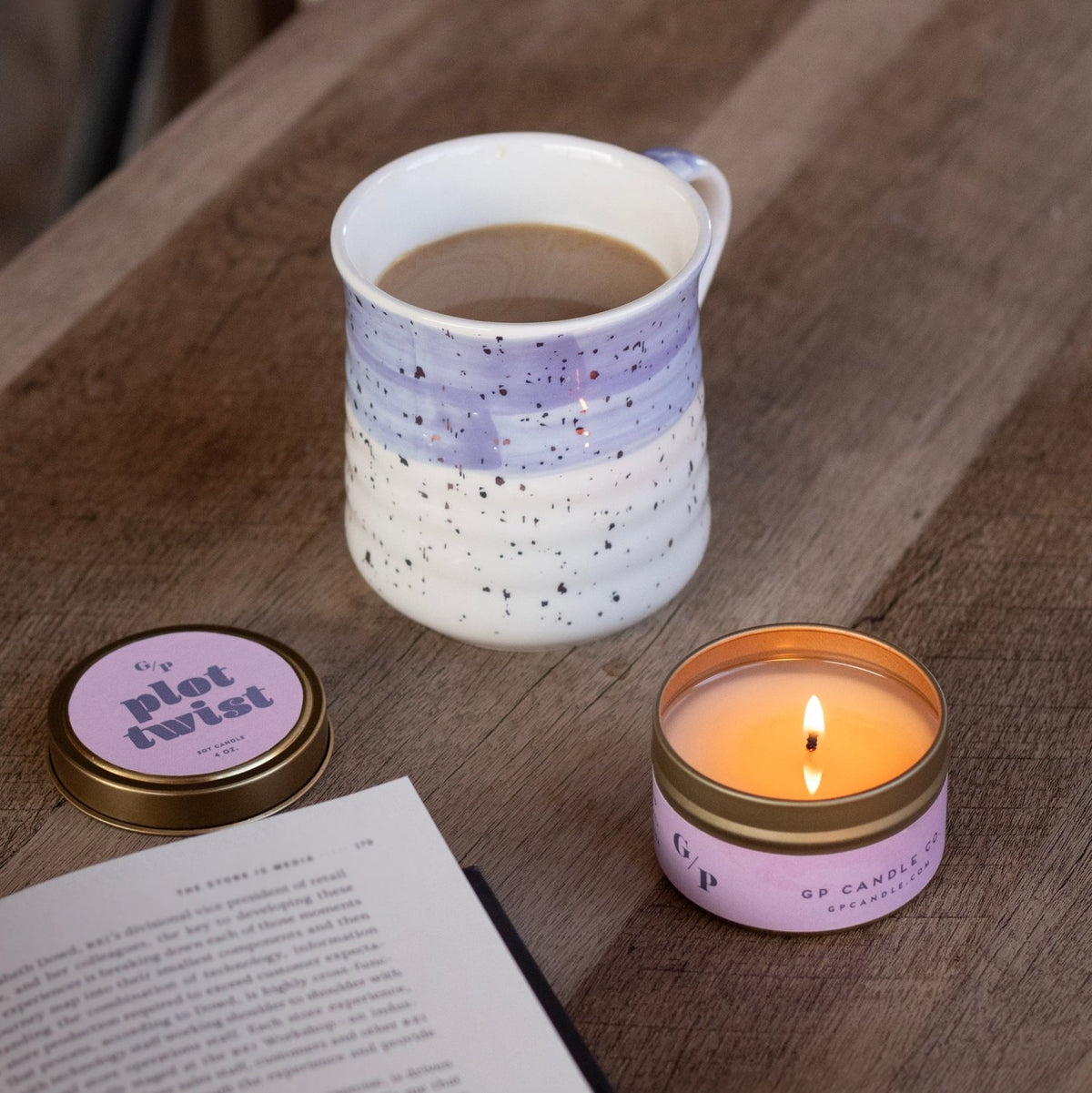 Plot Twist 4 oz. Just Because Candle Tin - Poppy & Vine