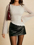 Polka Dot Flare Sleeve Blouse - Poppy & Vine