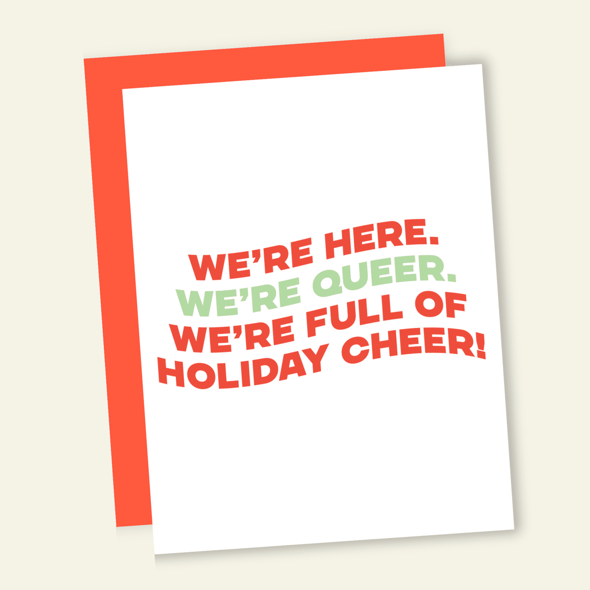 Queer Christmas Cheer | Funny Holiday & Christmas Greeting Card - Poppy & Vine