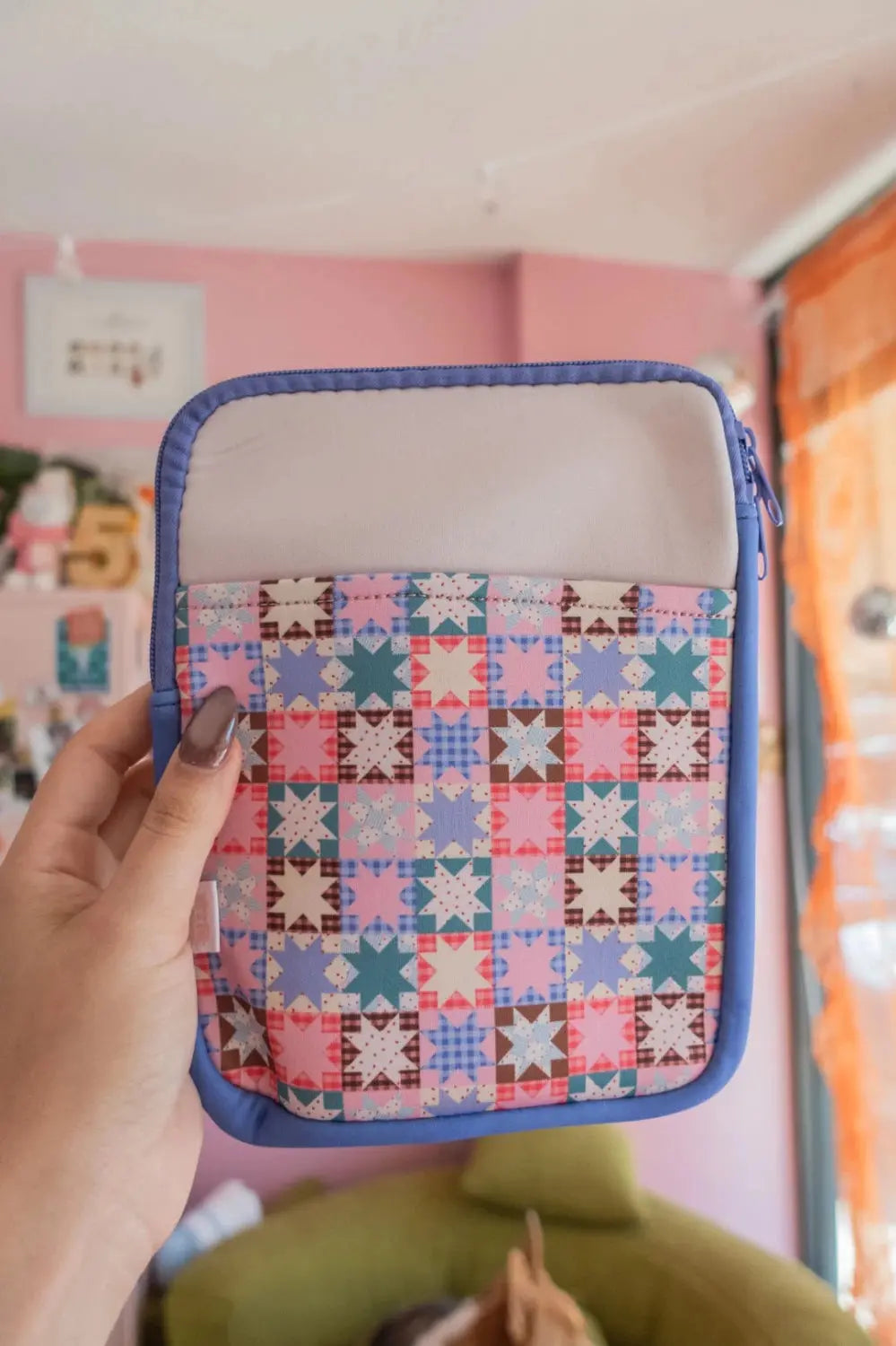 Quilt Kindle & E-reader Zipper Sleeve - Poppy & Vine