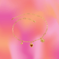 Red Heart Charm Titanium Necklace - Poppy & Vine