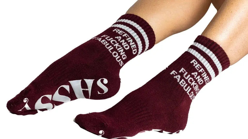 Refined And Fucking Fabulous | Grip Sock - Poppy & Vine