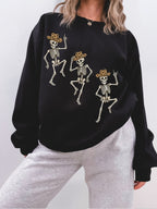 Retro Dancing Skeletons Western Graphic Crewneck Sweatshirt - Poppy & Vine