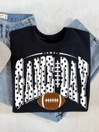 Retro Dots Game Day Graphic Crewneck Sweatshirt - Poppy & Vine