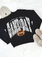 Retro Dots Game Day Graphic Crewneck Sweatshirt - Poppy & Vine