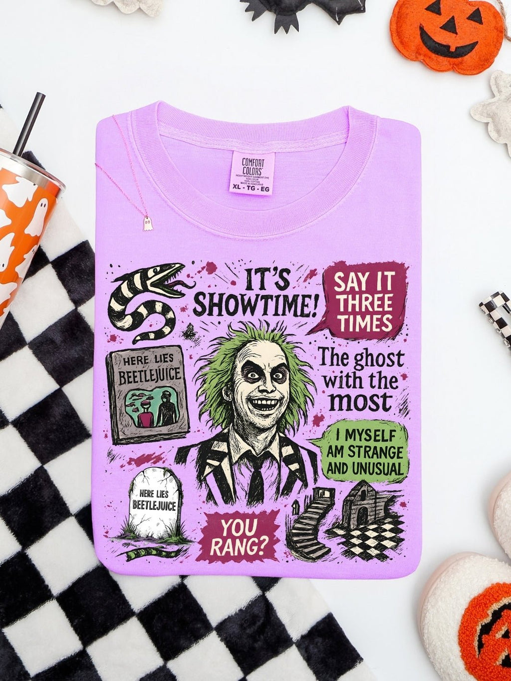 Retro Its Showtime Halloween Comfort Colors Graphic Tee - Poppy & Vine