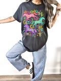 Retro Neon Howdy Giddy Up Comfort Colors Graphic Tee - Poppy & Vine