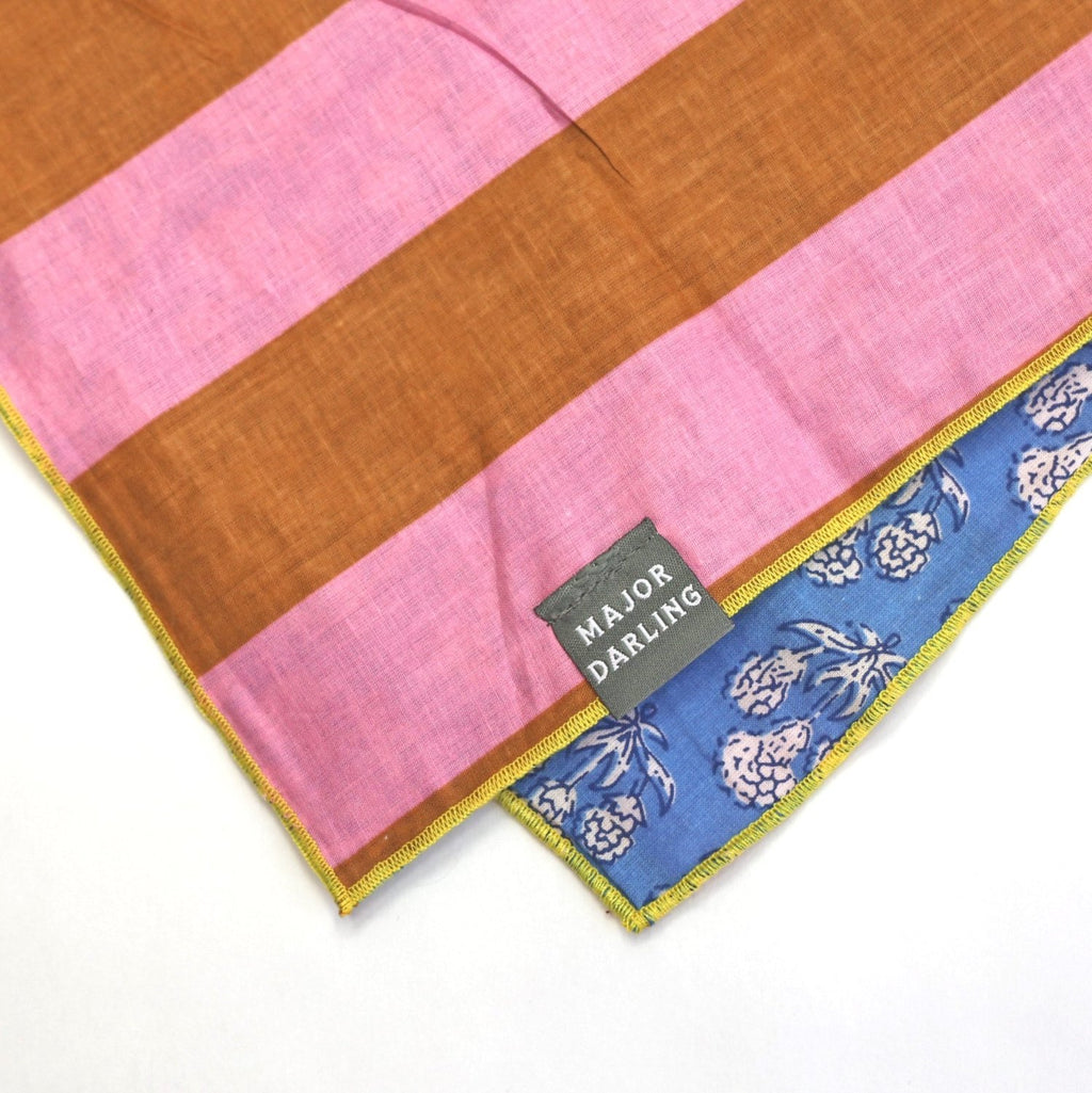 reversible bandana / cornflower stripe - Poppy & Vine