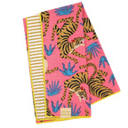 reversible bandana / pink tigers + stripes - Poppy & Vine