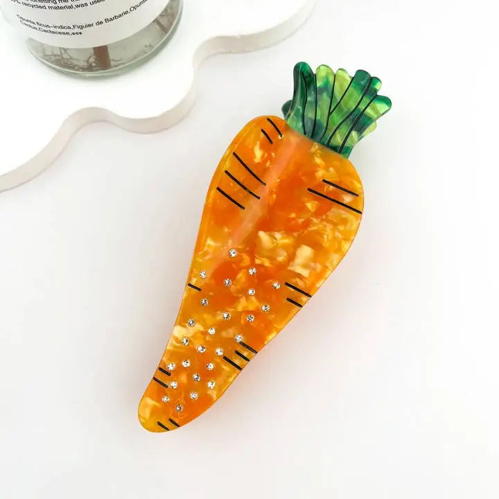 Rhinestone Carrot Hair Claw Clip - Poppy & Vine