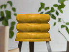 Ribbed Bubble Plant Pot With Drainage and Saucer - Poppy & Vine