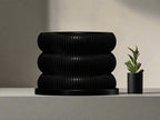 Ribbed Bubble Plant Pot With Drainage and Saucer - Poppy & Vine