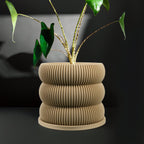 Ribbed Bubble Plant Pot With Drainage and Saucer - Poppy & Vine