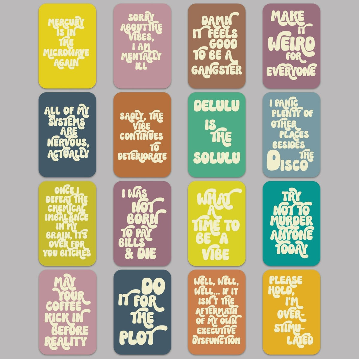 Sassy Affirmation Cards, Deck of 16 - Poppy & Vine