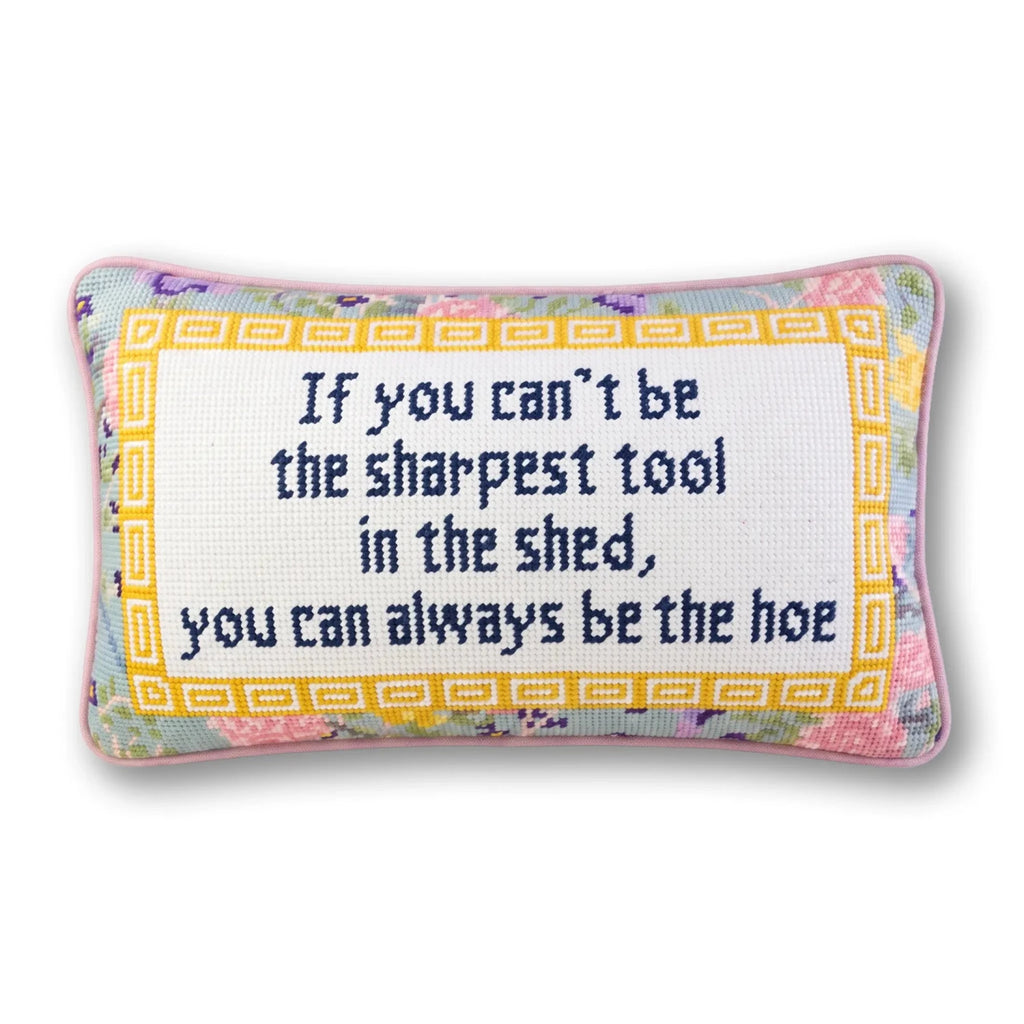 Sharpest Tool Needlepoint Pillow - Poppy & Vine
