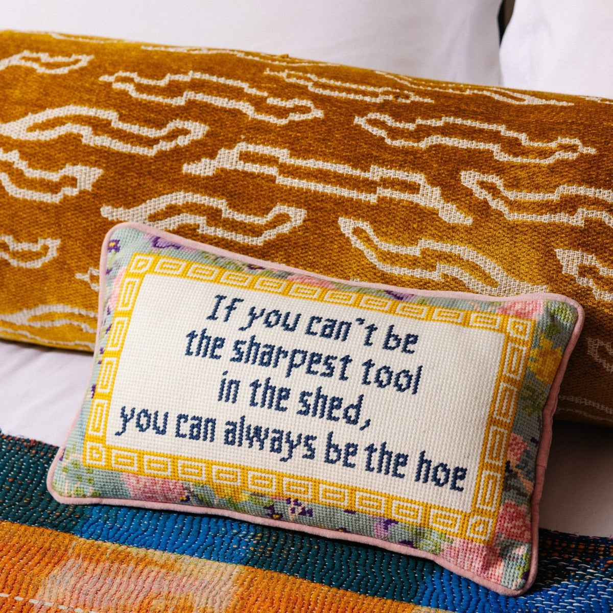 Sharpest Tool Needlepoint Pillow - Poppy & Vine