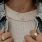 Sloane Two Stone Diamond Necklace - Poppy & Vine