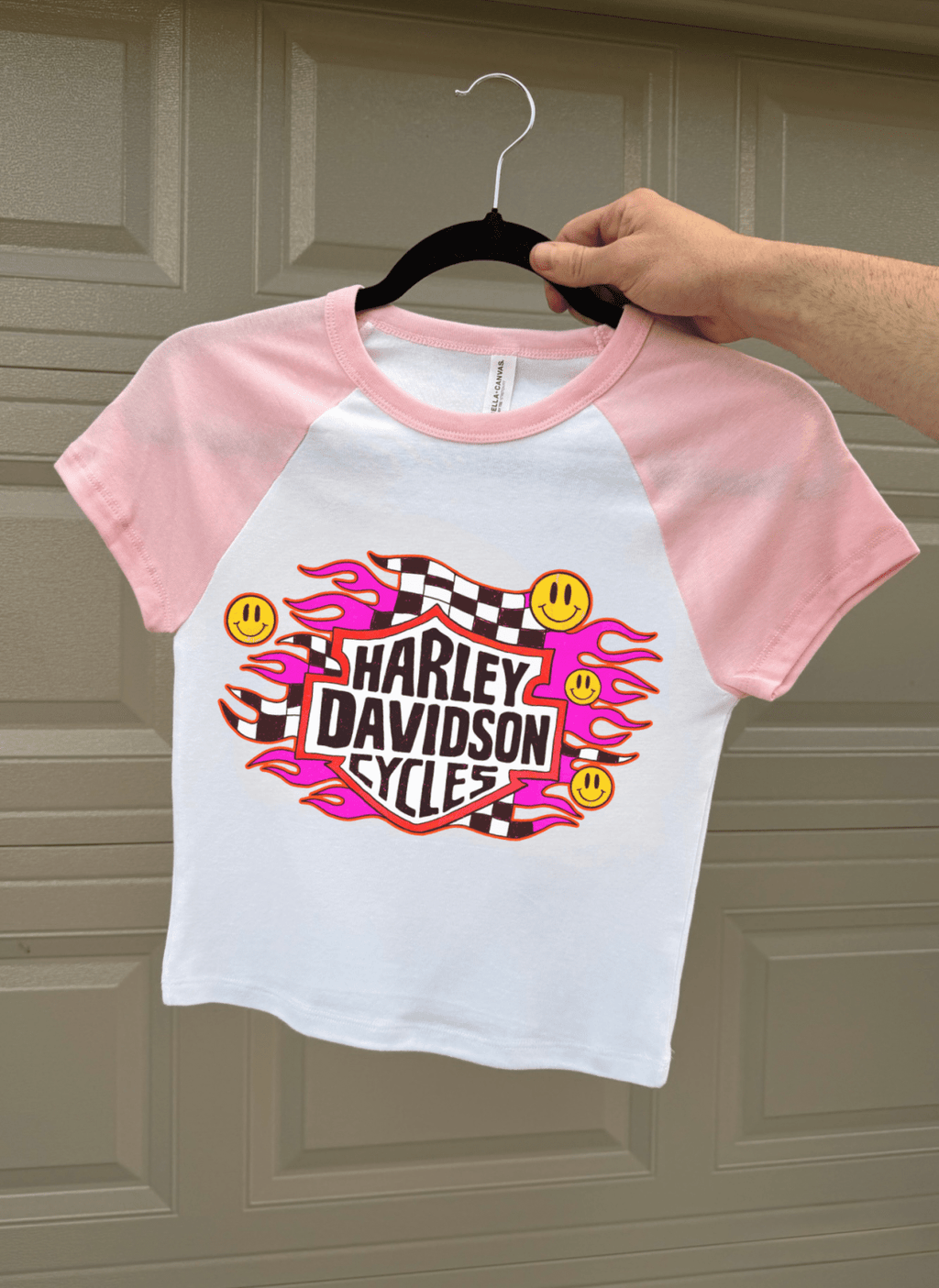 Smiley Face Harley Baby Tee - Poppy & Vine