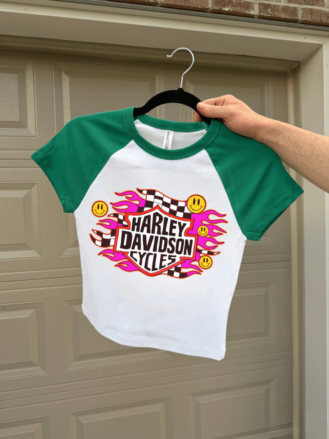Smiley Face Harley Baby Tee - Poppy & Vine