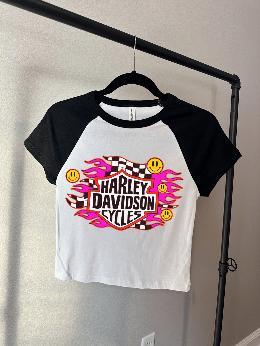 Smiley Face Harley Baby Tee - Poppy & Vine