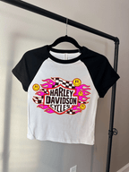 Smiley Face Harley Baby Tee - Poppy & Vine