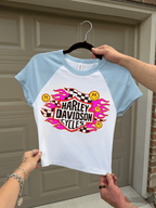 Smiley Face Harley Baby Tee - Poppy & Vine