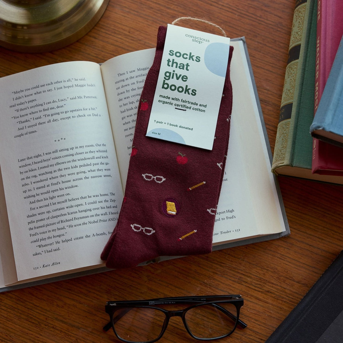 Socks that Give Books - Poppy & Vine