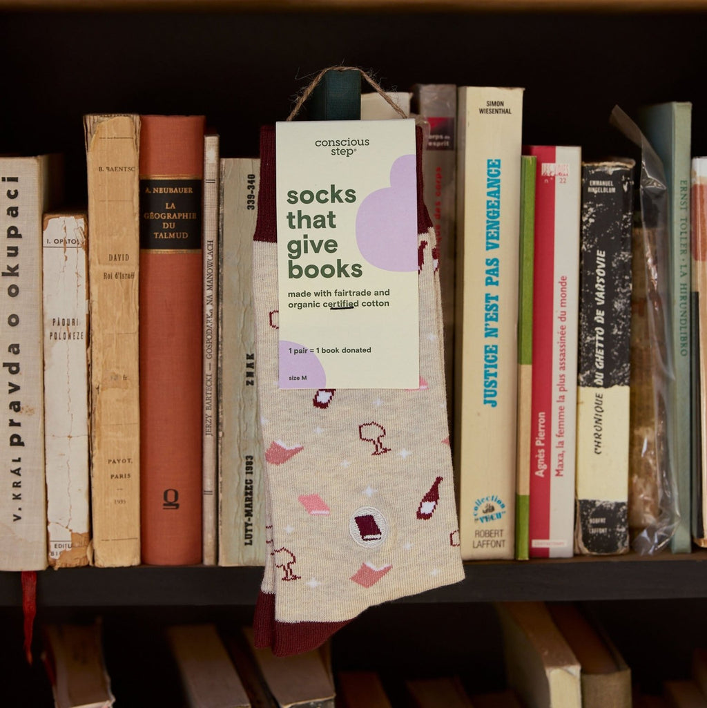 Socks that Give Books - Poppy & Vine