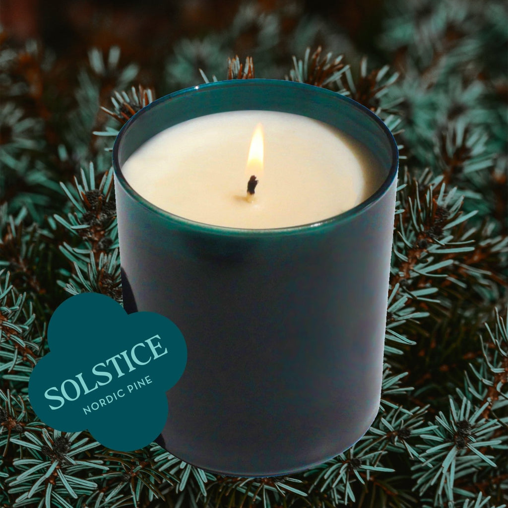 Solstice 9 oz. Hue Candle (Nordic Pine) - Poppy & Vine
