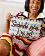 Sounds Gay Needlepoint Pillow - Poppy & Vine