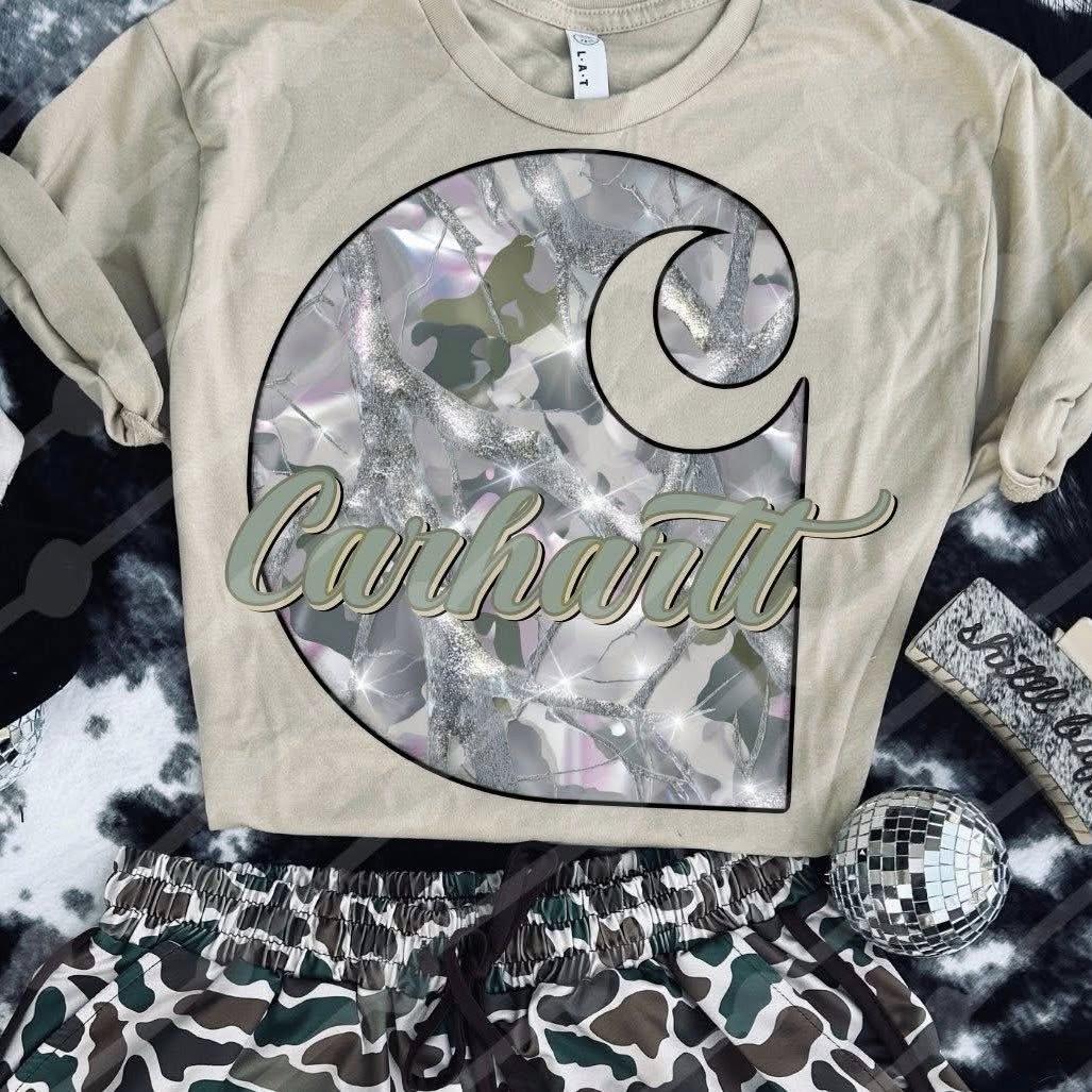 Sparkly camo CH tee or sweatshirt - Poppy & Vine