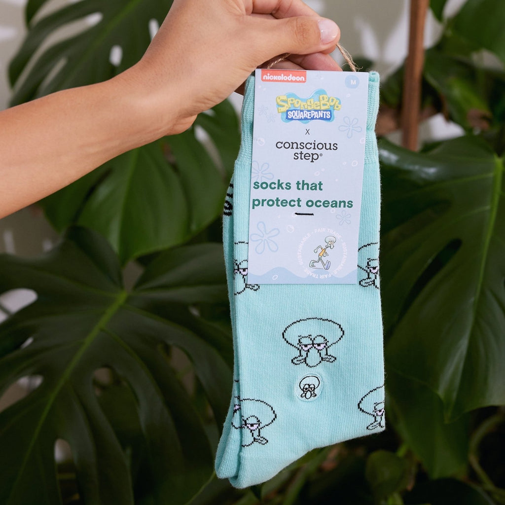 Squidward Socks that Protect Oceans - Poppy & Vine