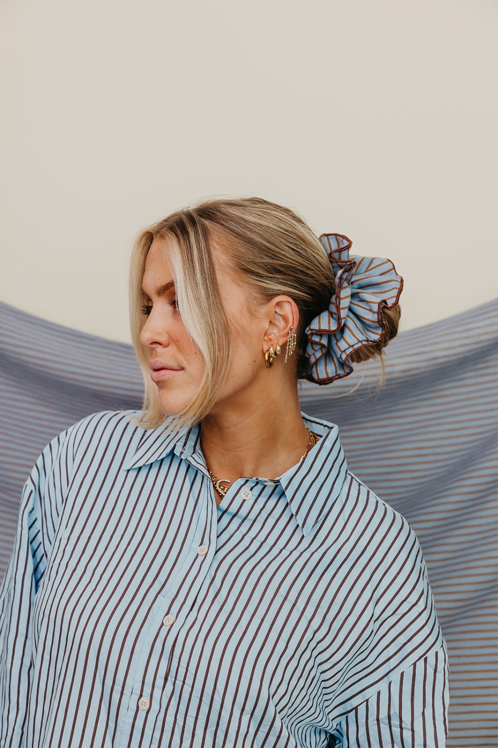 STRIPED CORSET SCRUNCHIE - Poppy & Vine
