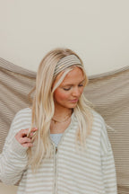 STRIPED OVERSIZED SCRUNCHIE + HEADBAND BUNDLE - Poppy & Vine