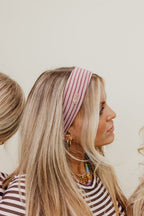 STRIPED OVERSIZED SCRUNCHIE + HEADBAND BUNDLE - Poppy & Vine