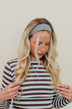 STRIPED OVERSIZED SCRUNCHIE + HEADBAND BUNDLE - Poppy & Vine