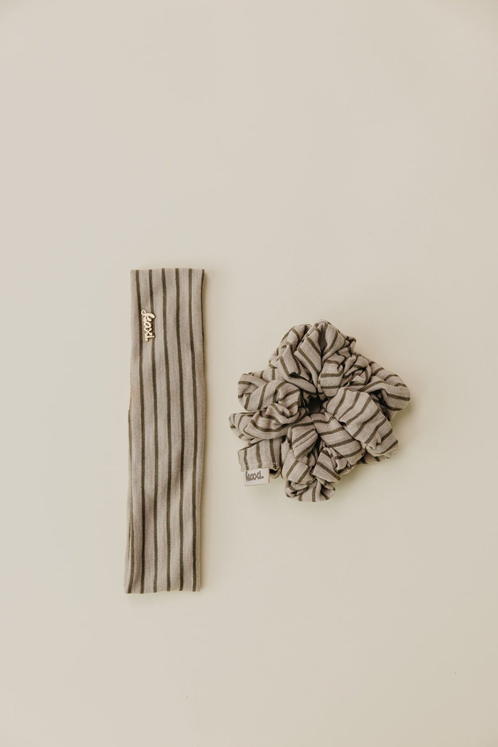 STRIPED OVERSIZED SCRUNCHIE + HEADBAND BUNDLE - Poppy & Vine
