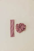 STRIPED OVERSIZED SCRUNCHIE + HEADBAND BUNDLE - Poppy & Vine