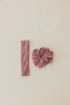 STRIPED OVERSIZED SCRUNCHIE + HEADBAND BUNDLE - Poppy & Vine