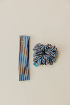 STRIPED OVERSIZED SCRUNCHIE + HEADBAND BUNDLE - Poppy & Vine