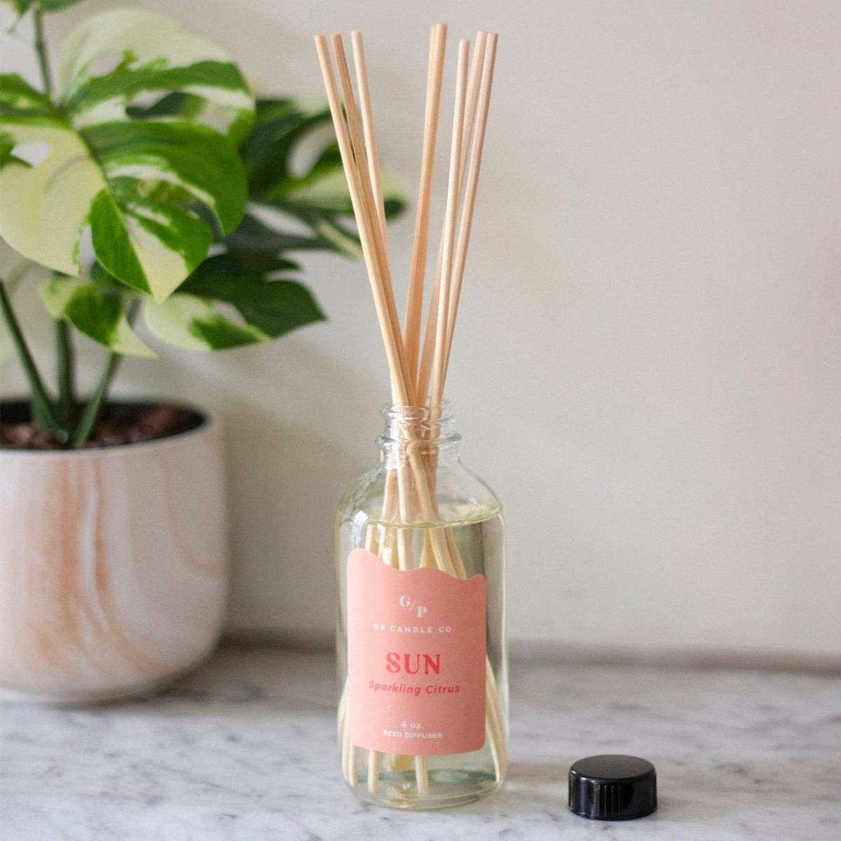 Sun 4 oz. Hue Reed Diffuser (Sparkling Citrus) - Poppy & Vine