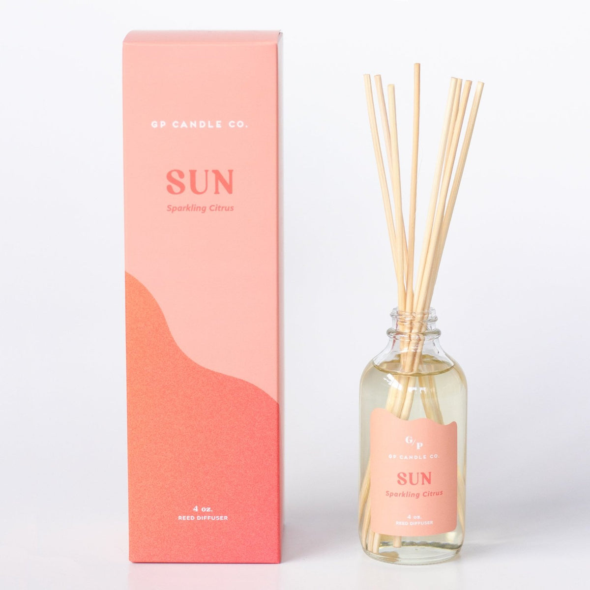 Sun 4 oz. Hue Reed Diffuser (Sparkling Citrus) - Poppy & Vine