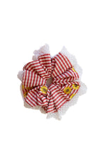 SUNFLOWER EMBROIDERED OVERSIZED LACE SCRUNCHIE - Poppy & Vine
