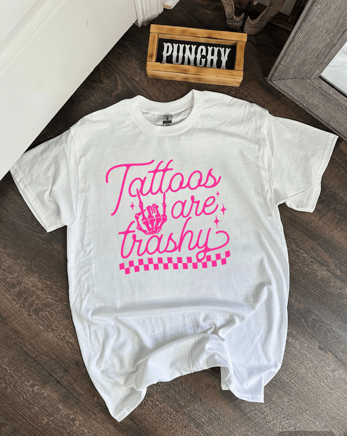 Tattoos Are Trashy (Pink) Tee or Crewneck - Poppy & Vine