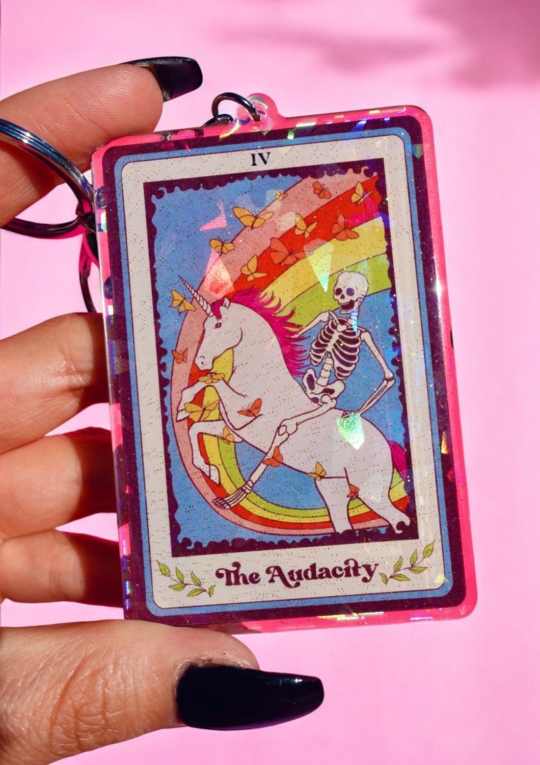 The Audacity Holographic Keychain - Poppy & Vine