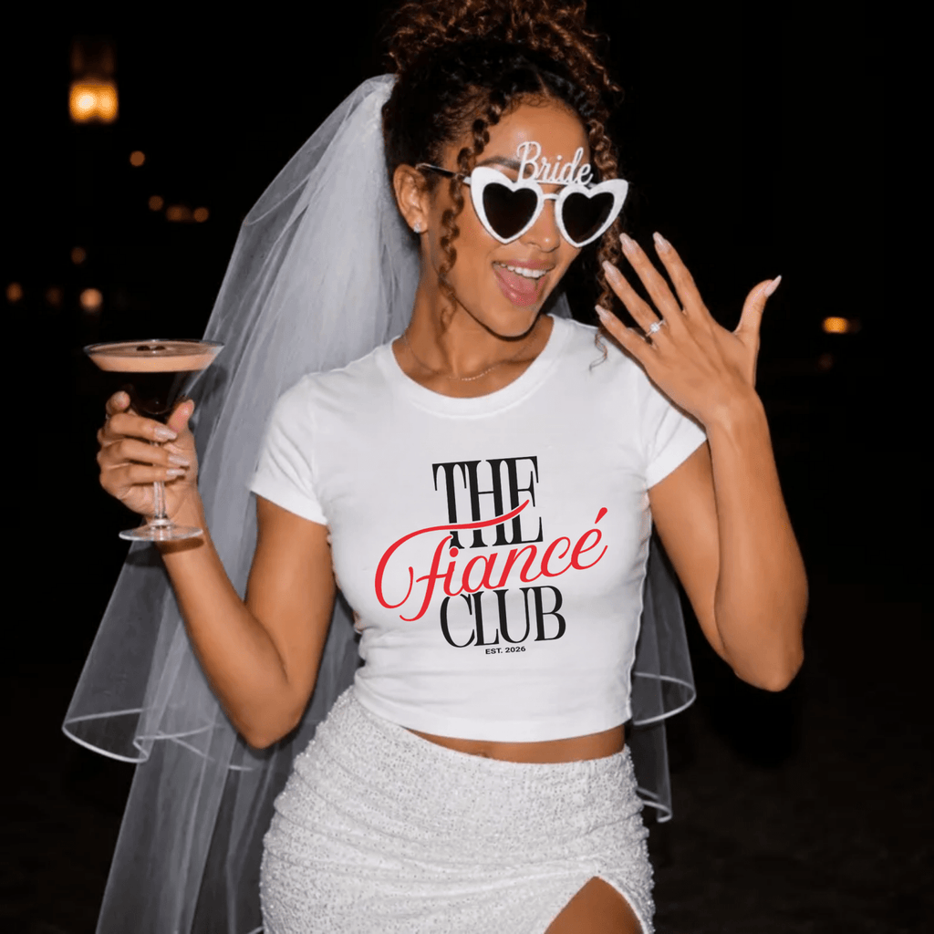 The Fiancé Club Est. 2026 Bride Baby Tee – Engagement & Bachelorette Shirt - Poppy & Vine