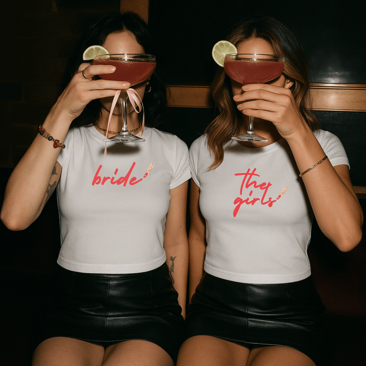 The Girls Crop Tee – Bachelorette Party & Bridal Crew Shirt - Poppy & Vine