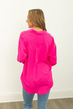 The Kathryn Button-Up, Hot Pink - Poppy & Vine