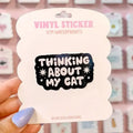 Thinking About My Cat Sticker - Poppy & Vine