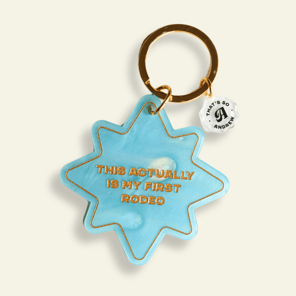 This Actually Is My First Rodeo - Funny Motel Keychain - Poppy & Vine